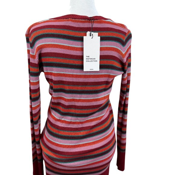 NWT ZARA Knitwear Collection Striped Cardigan & Wide-Leg Pants Set - Picture 6 of 10